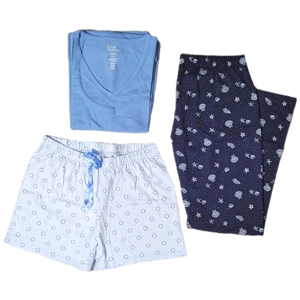 Croft & Borrow Intimates Pajama Lounge Set (3pcs) NWT Size Small Petite